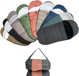 Universal Baby Stroller Warm Footmuff Soft Lining and Splashproof Polyester Peach Skin Fabric Compatible With Babyzen YOYO - Includes Carry Bag - Machine Washable (Black white)