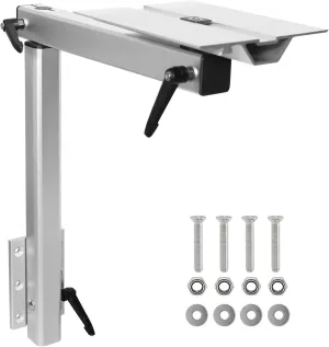 Upgrade Removable Table Leg Swivels 360 Degrees Premium Aluminum Alloy RV Table Leg Bracket Adjustable Accessories for Pontoon, Truck Camper, Travel Trailer (Upgrade White)
