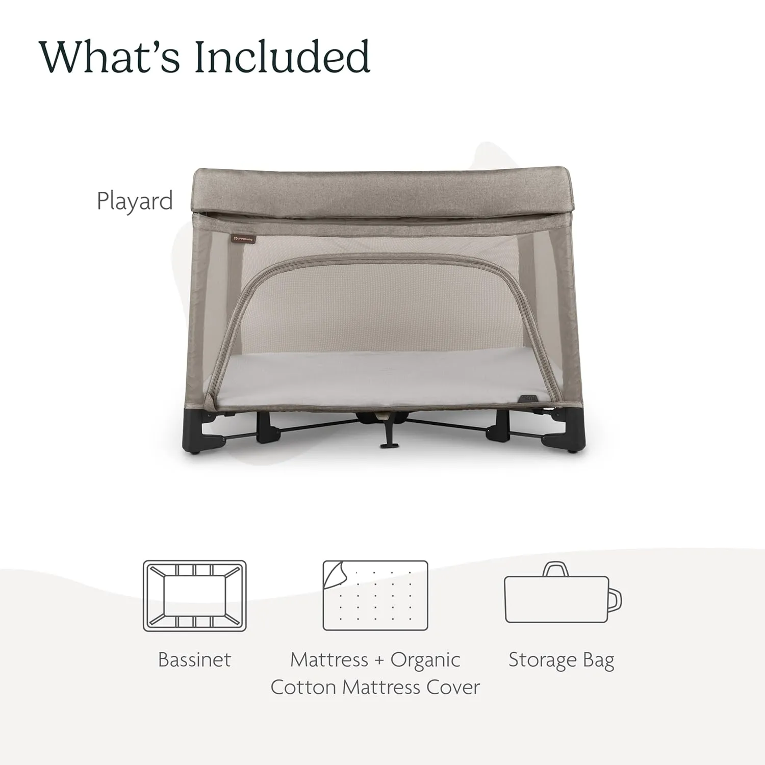 UPPAbaby Remi Playard | Deluxe 3-in-1 Portable Playard, Bedside Bassinet   Travel Crib| Mesh Bassinet, Mattress, Organic Cotton Mattress Cover   Storage Bag Included | Wells (Dark Taupe Mélange)