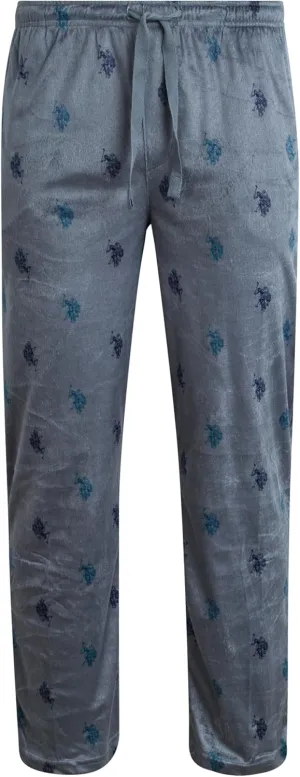 U.S. Polo Assn. Men's Pajama Pants - Soft Fleece Plaid Lounge Pants Sleepwear Bottoms for Men with Pockets (Sizes: S-XL)
