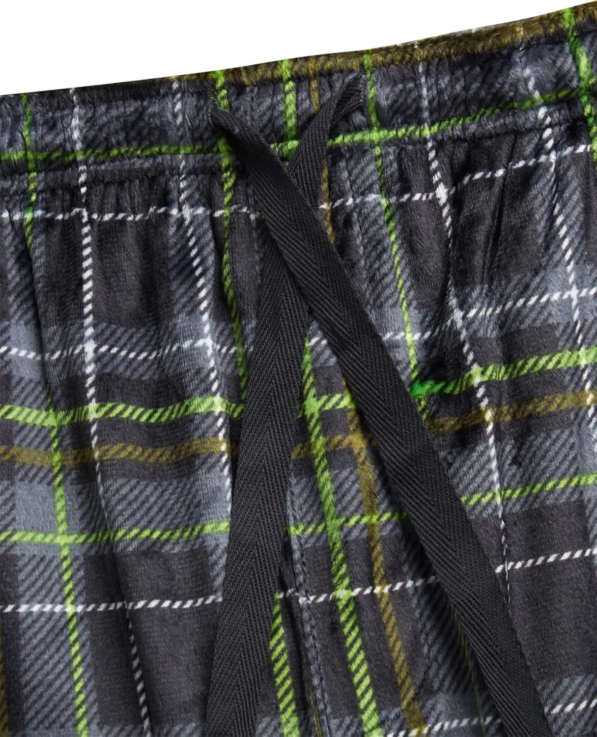 U.S. Polo Assn. Men's Pajama Pants - Soft Fleece Plaid Lounge Pants Sleepwear Bottoms for Men with Pockets (Sizes: S-XL)