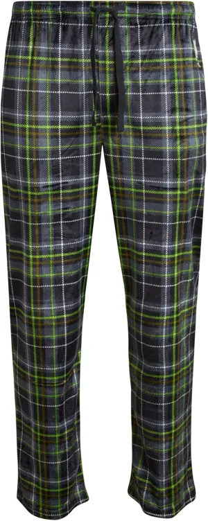 U.S. Polo Assn. Men's Pajama Pants - Soft Fleece Plaid Lounge Pants Sleepwear Bottoms for Men with Pockets (Sizes: S-XL)
