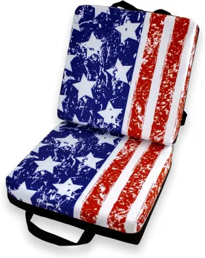 USA Flag Pattern Double Cushion for Relief During Bingo