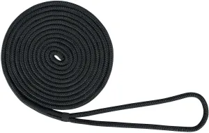 USR Rope Nylon Double Braided Dock Line 5/8" x 25' Black Mooring Boat Sailing