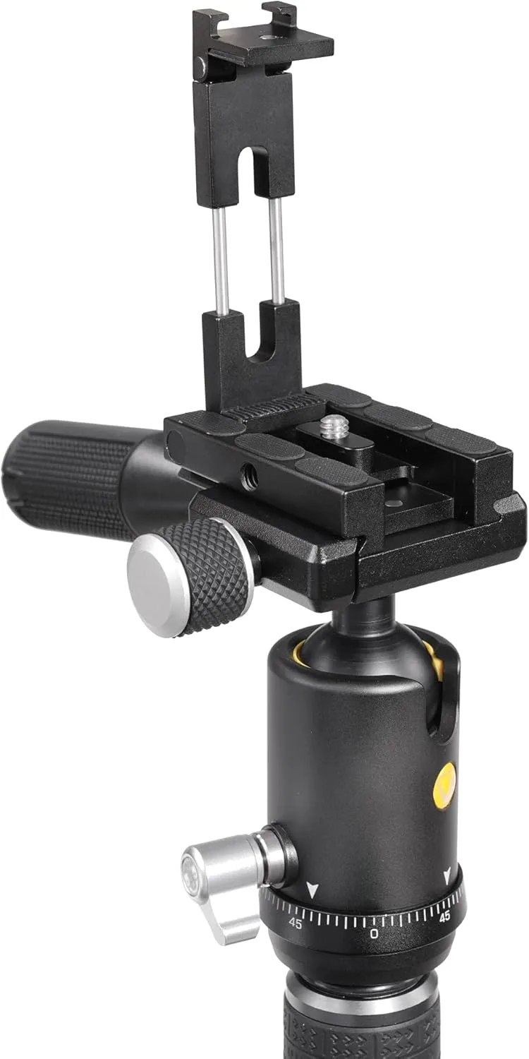 Vanguard VEO3T235CBP Carbon Fiber Travel Tripod with Ball Head, Removeable Pan Handle, and Quick Shoe with Built-in Smartphone Holder