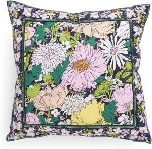Vera Bradley Women's Cotton Decorative Throw Pillow Cover With Hypoallergenic Insert, Bloom Boom - Recycled Cotton, One Size