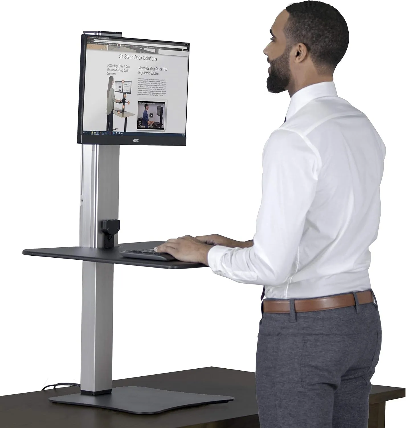 Victor DC400 Electric Standing Desk,28" W