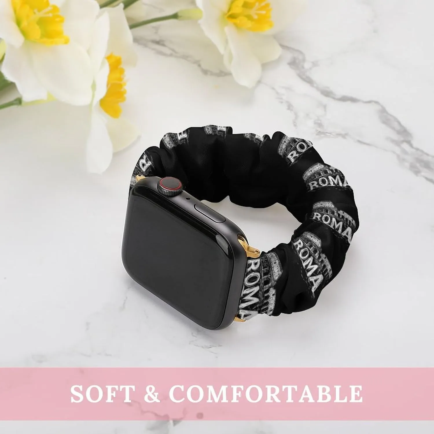 Vintage Roman Architecture Fashion Watch Strap Scrunchies Wristbands Compatible With IWatch Series