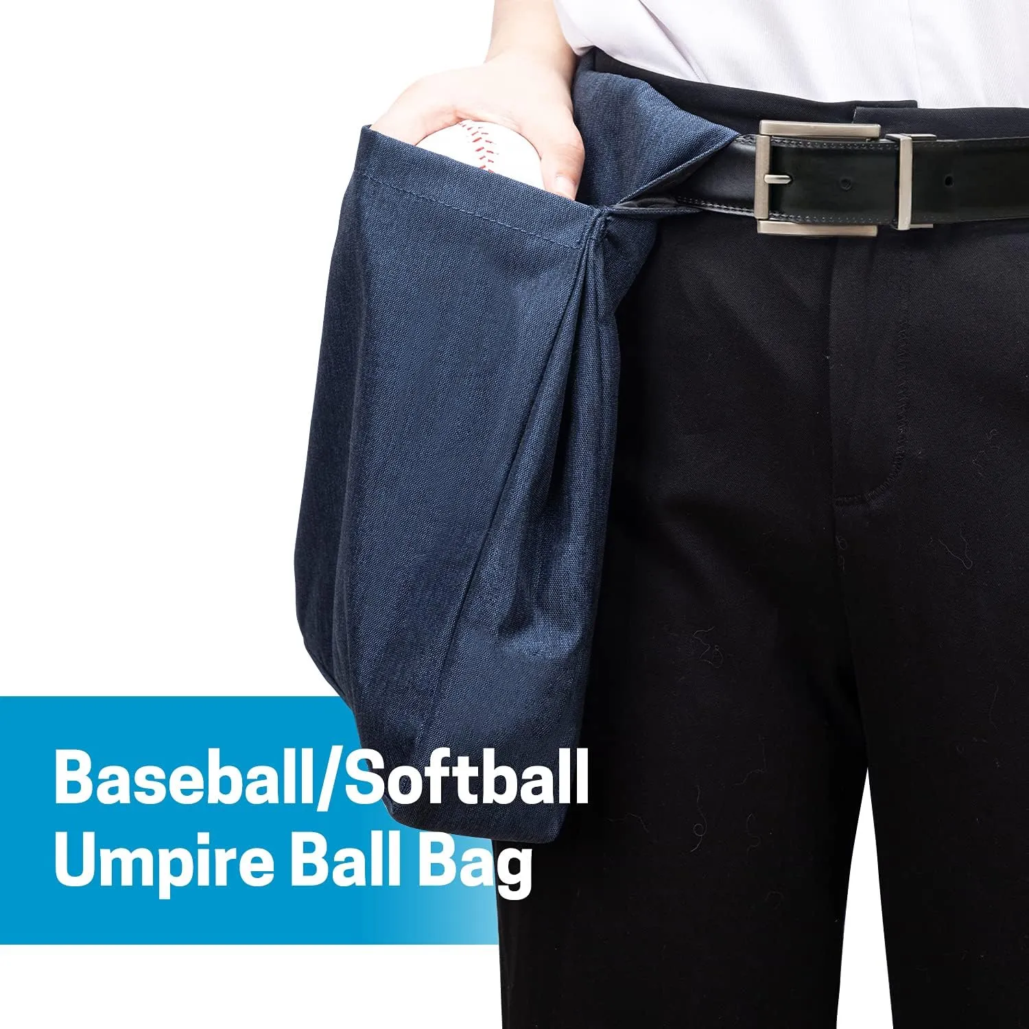 VISEMAN Umpire Ball Bag for Baseball Softball with Belt Extra Large