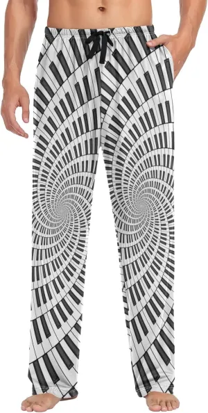 visesunny Mens 100% Cotton Pajama Bottoms Lightweight Lounge Pant with Pockets Soft Sleep Pj Pants for Men