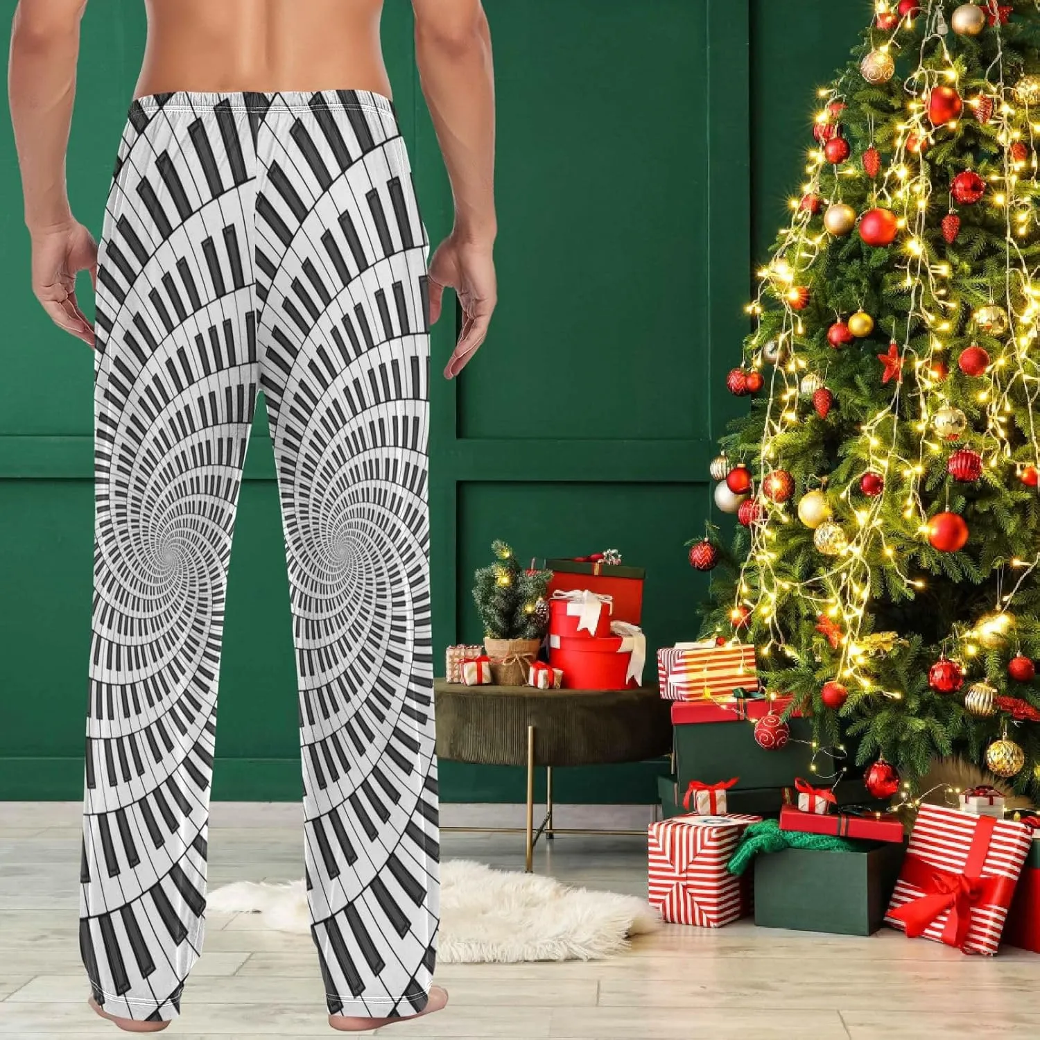 visesunny Mens 100% Cotton Pajama Bottoms Lightweight Lounge Pant with Pockets Soft Sleep Pj Pants for Men