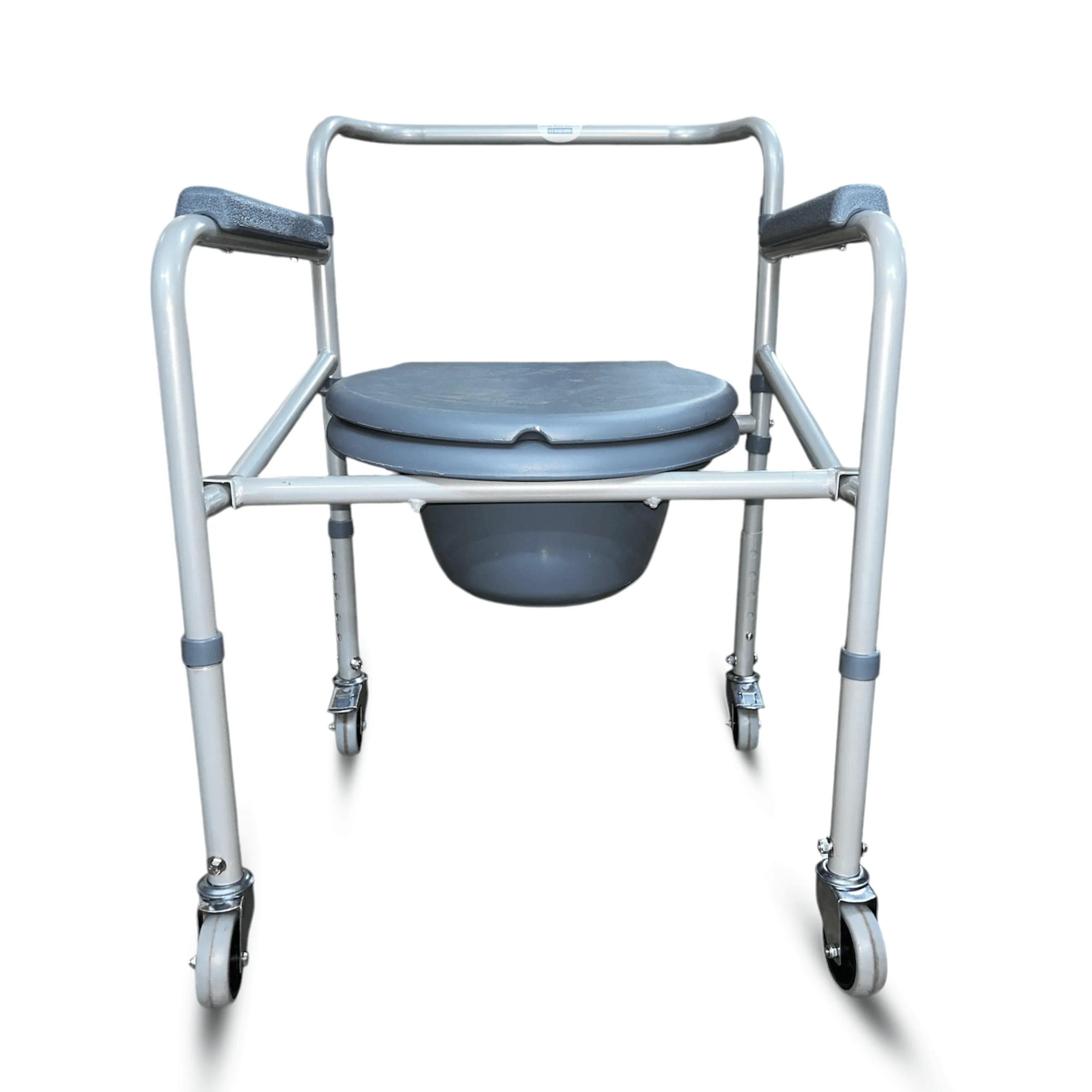 VMS Careline Foldable Commode Wheelchair - STANDARD