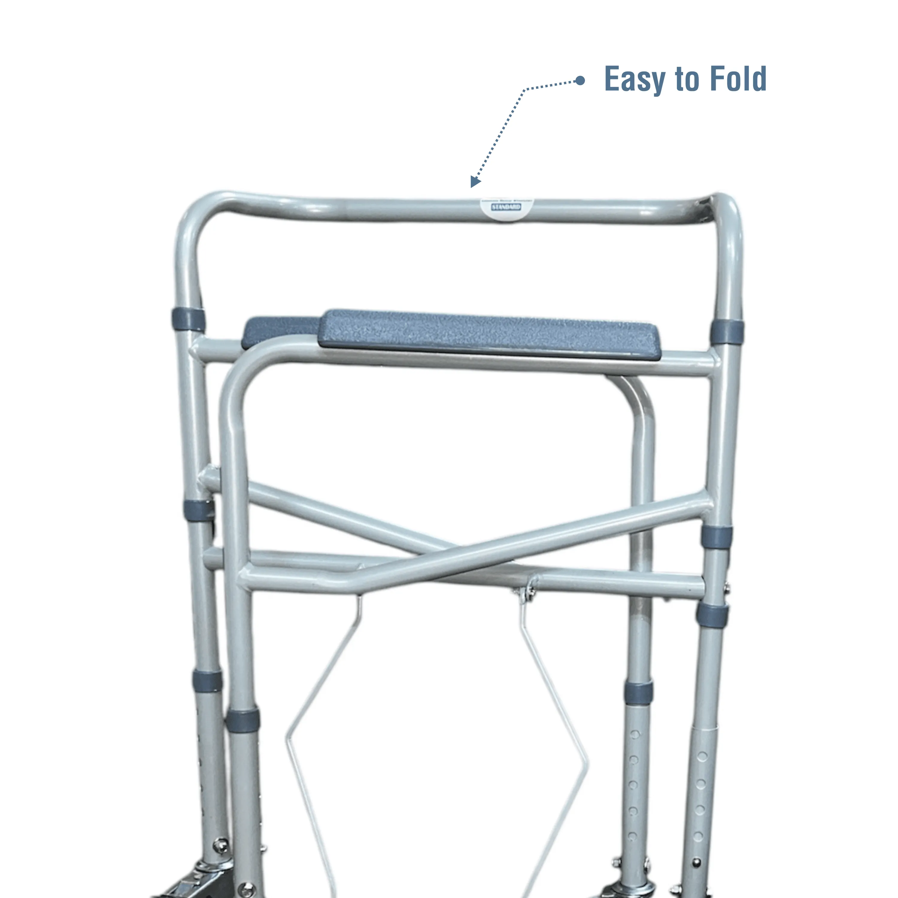 VMS Careline Foldable Commode Wheelchair - STANDARD