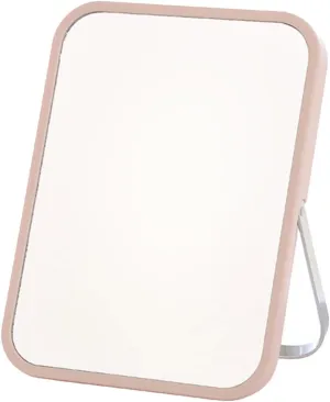 VOSAREA Elegant Desktop Cosmetic Mirror Portable Small Square Makeup Mirror with Led Light for Home Office