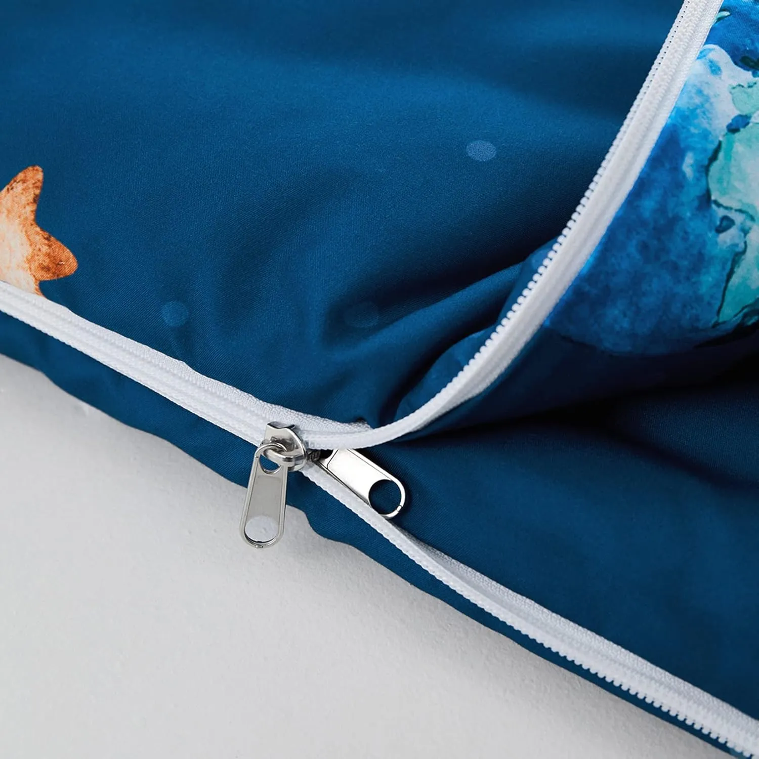 Wake In Cloud - Sleeping Bag Zippered, Nap Mat with Matching Pillow for Kids Boys Girls Sleepover Overnight Travel Slumber Bag, Rockets Space Planet Astronauts on Navy Blue, 100% Soft Microfiber