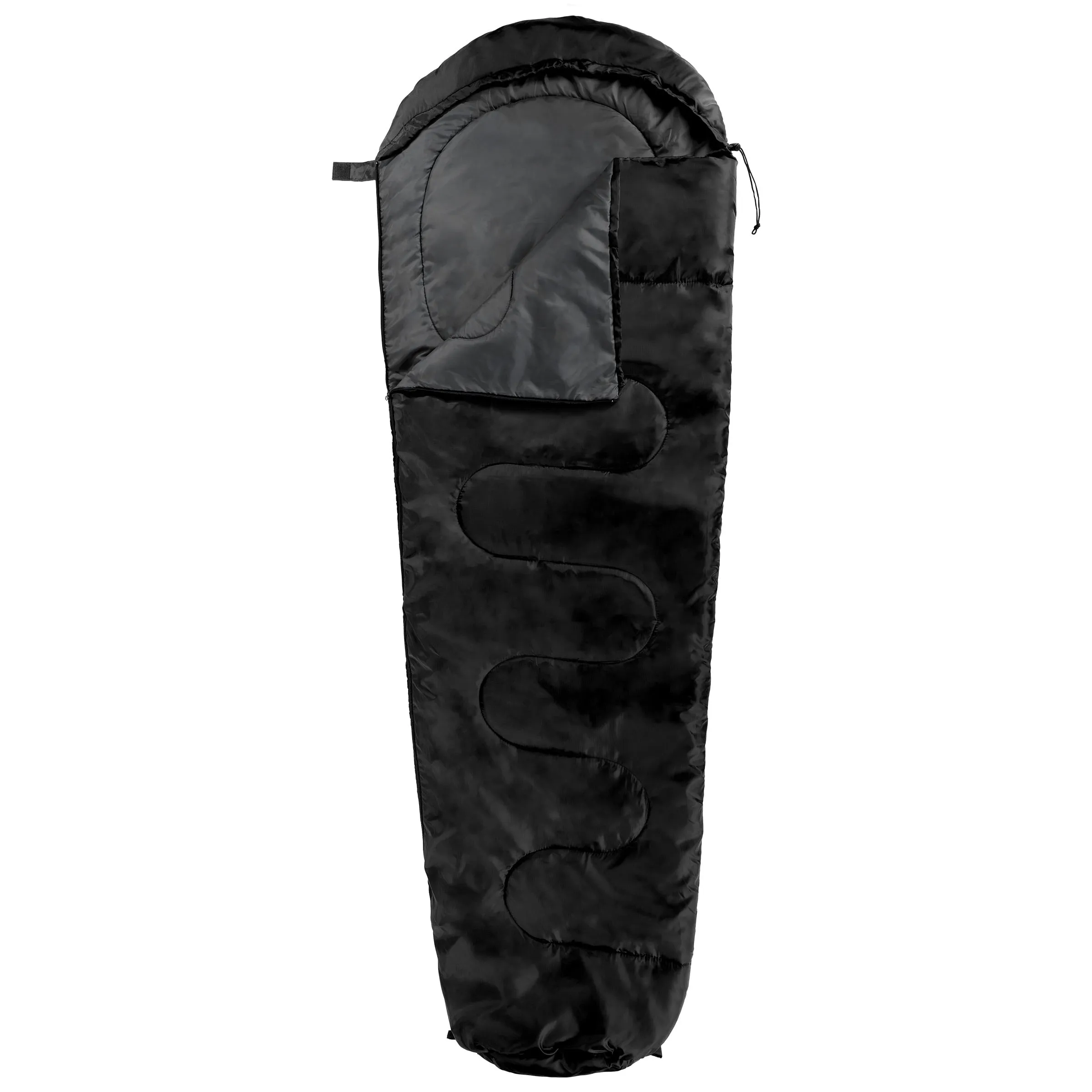 Wakeman Outdoors Cold Weather Mummy Sleeping Bag Rated to 10°F, Black
