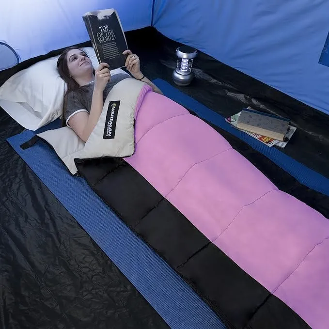 Wakeman Outdoors Sleeping Bag-Lightweight, Carrying Bag with Compression Straps Included-Great for Adults