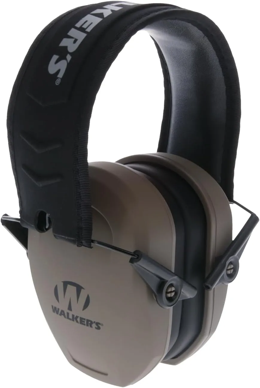 Walker's Muff Razor Slim Low-Profile Compact Folding 27db Nrr Gun Range Shooting Hearing Protection Passive