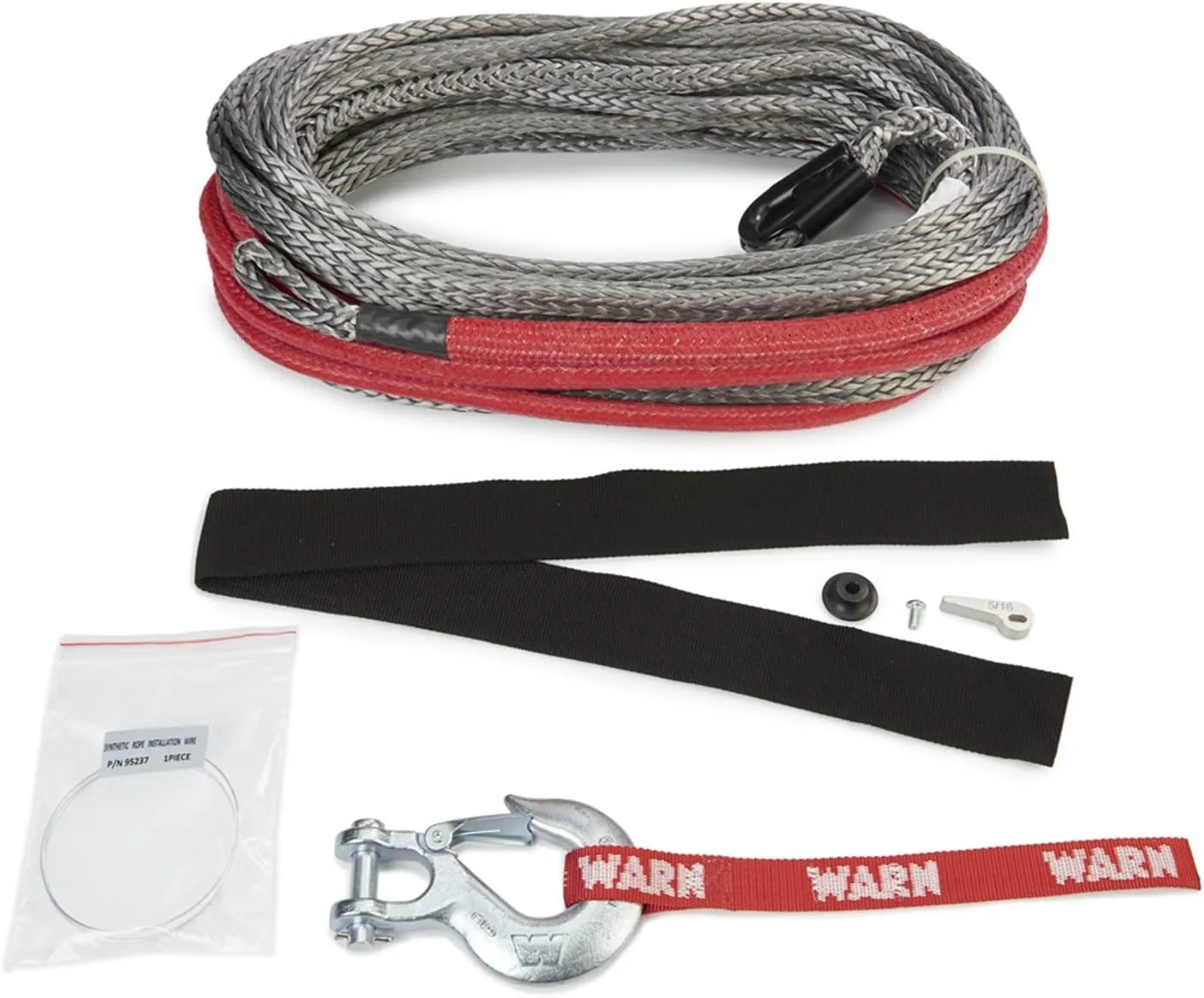 WARN 96040 Spydura Pro Synthetic Winch Cable Rope with Loop Ends: 3/8" Diameter x 100' Length, 8.25 Ton (16,500 lb) Capacity