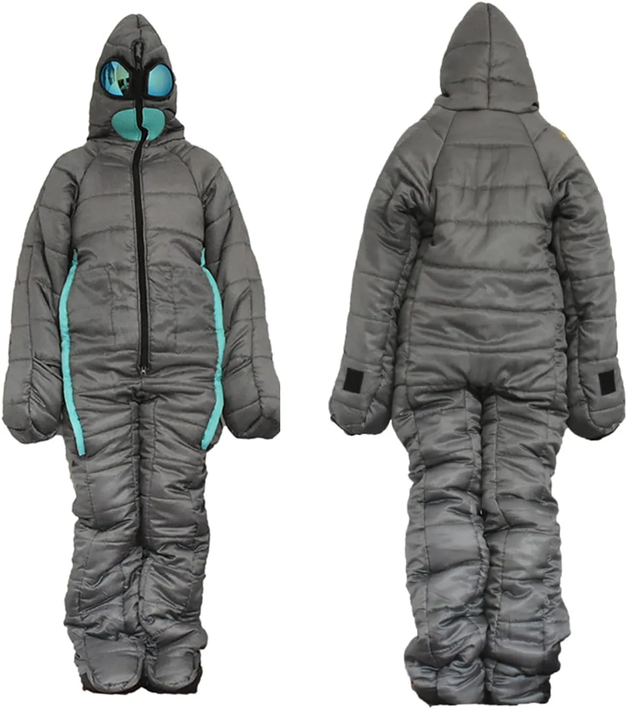 Wearable Sleeping Bag 3 Season Alien-Shaped Sleeping Bag Camping Adults Full Body Sleep Pouch for Camping,Traveling, Hammocks, Hiking, Backpacking, Lounging