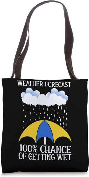 weather rainfall rainy season pouring water umbrella Tote Bag