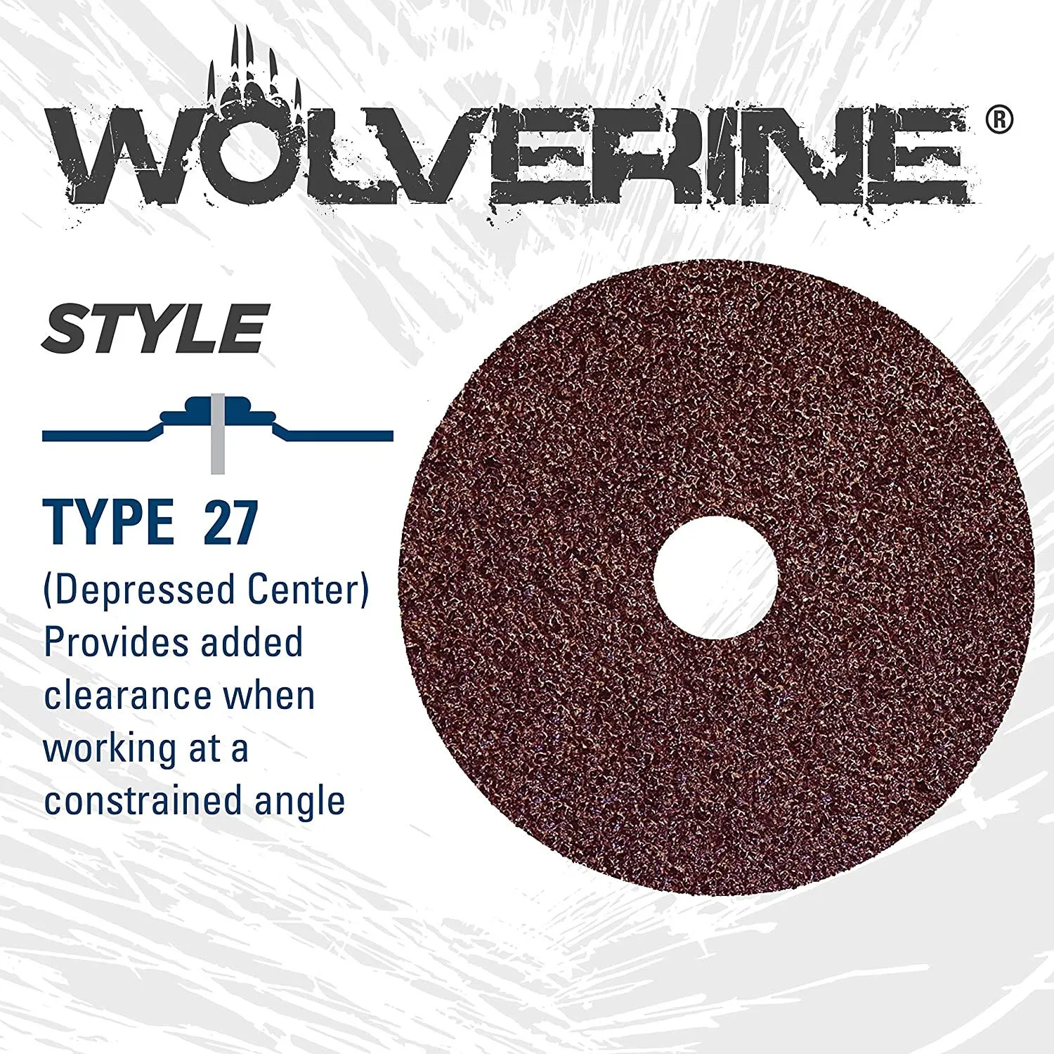 Weiler 59493 Wolverine Aluminum Oxide Resin Fiber Sanding & Grinding Disc, 4" Diameter, 50 Grit, 5/8" Arbor Hole (Pack of 25)