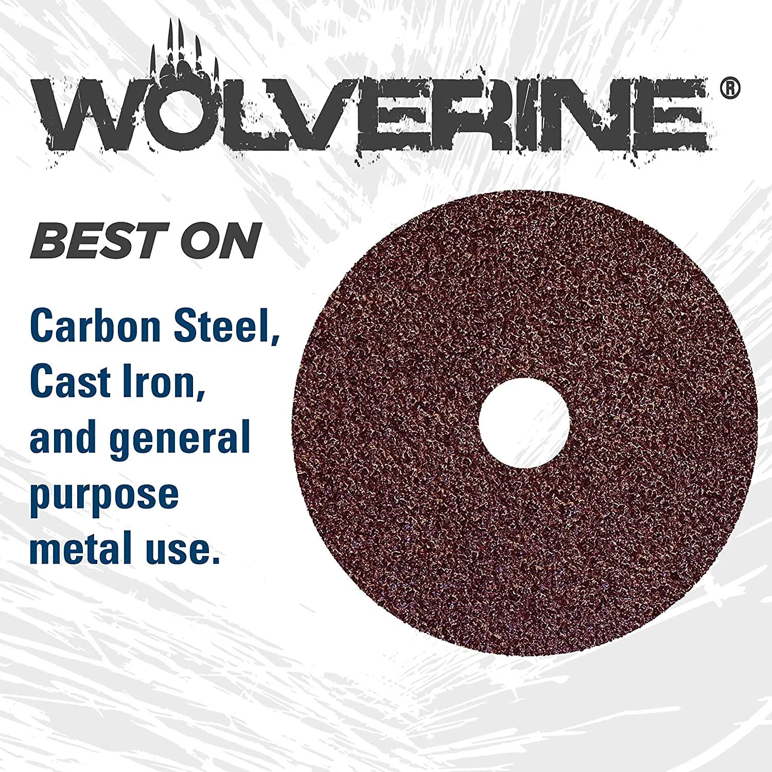 Weiler 59493 Wolverine Aluminum Oxide Resin Fiber Sanding & Grinding Disc, 4" Diameter, 50 Grit, 5/8" Arbor Hole (Pack of 25)