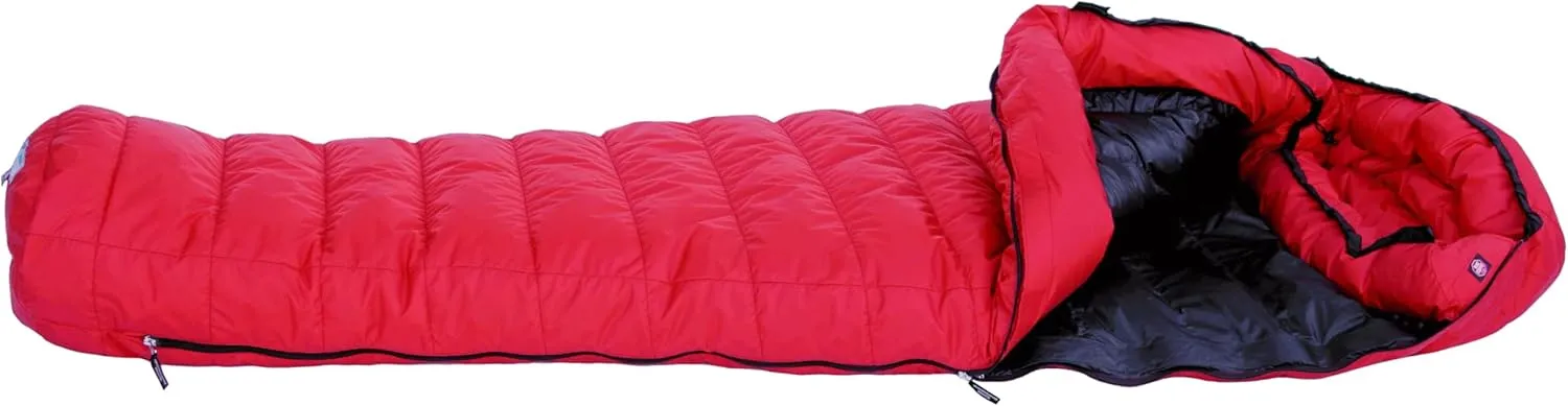 Western Mountaineering Apache GWS 15 Degree Down Sleeping Bag, Crimson, 813735027712