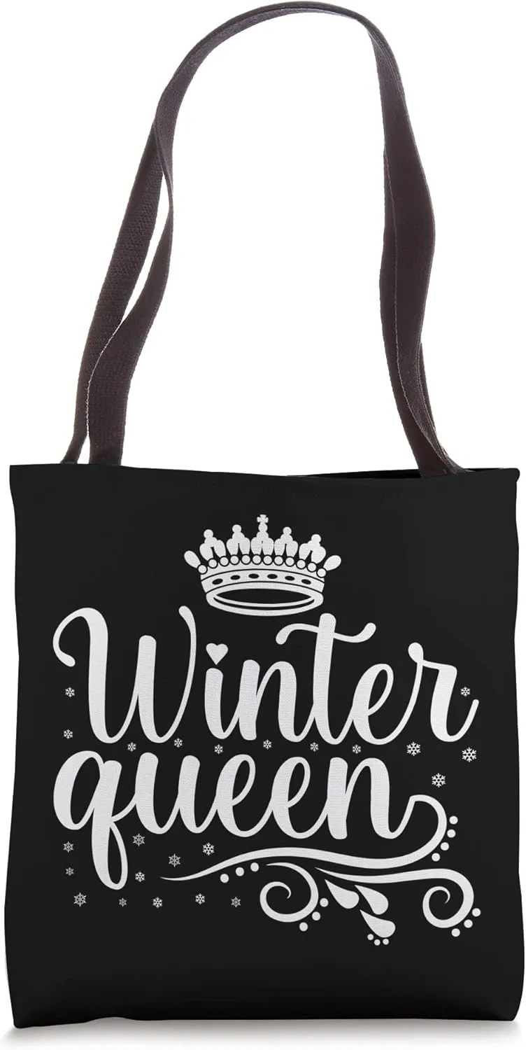 Winter Queen Snow Fanatic Winter Season Lover Snowfall Fan Tote Bag