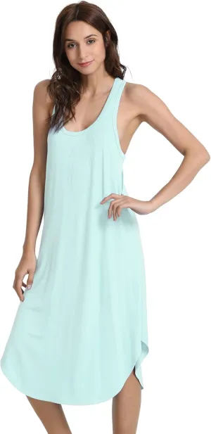 WiWi Soft Nightgowns for Women Sleeveless Racerback Nightgown Plus Size Pajamas Sleepshirts S-4X