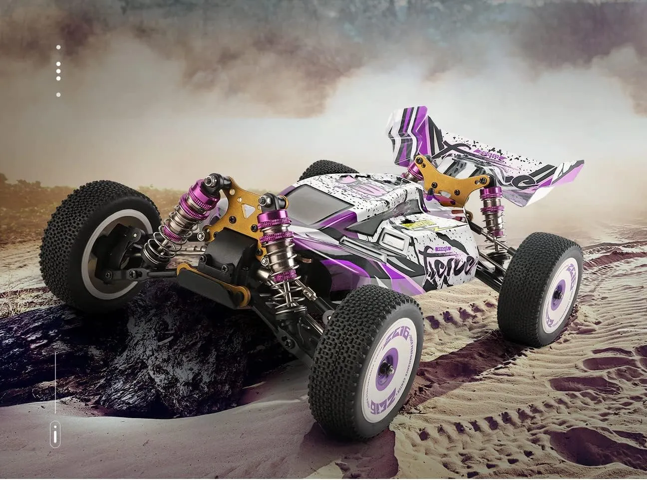 WLtoys XK 124019 V2 1/12 4WD 55km/h High-Speed Off-Road Remote Control Drift Climbing RC Racing Car Adults,Kids Toys (124019 2 * 2200)