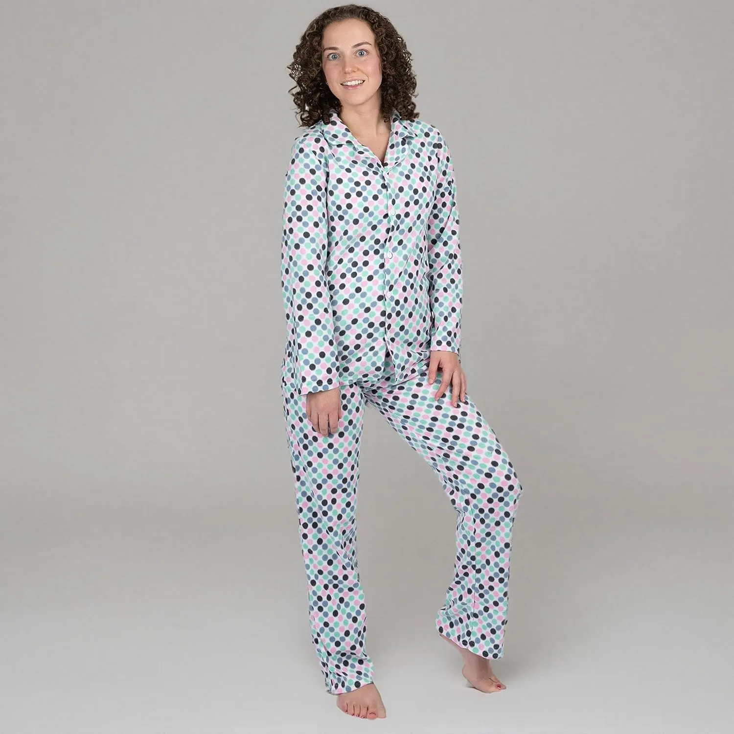 Women's 2-Piece Ultra-Soft Micro Fleece Pajama Set - For Sleeping or Lounging