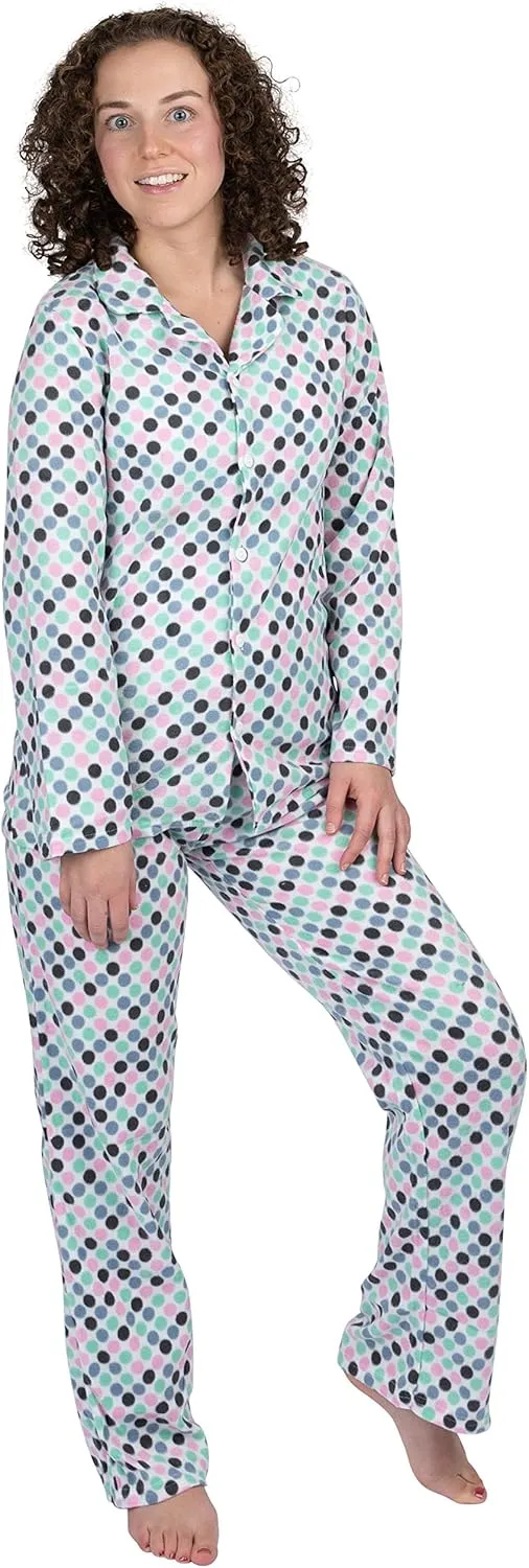 Women's 2-Piece Ultra-Soft Micro Fleece Pajama Set - For Sleeping or Lounging