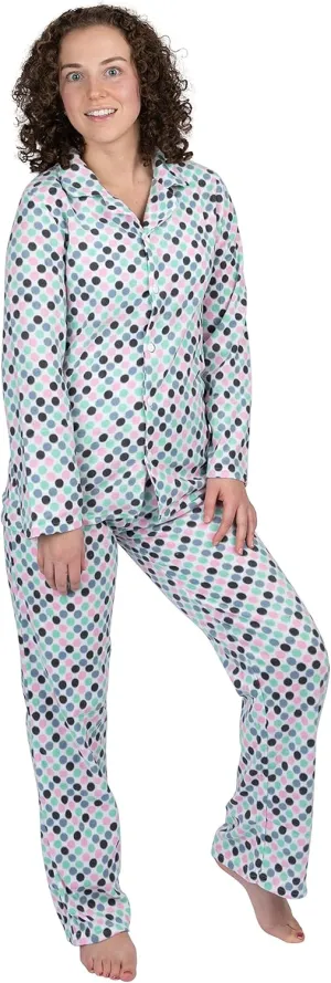 Women's 2-Piece Ultra-Soft Micro Fleece Pajama Set - For Sleeping or Lounging