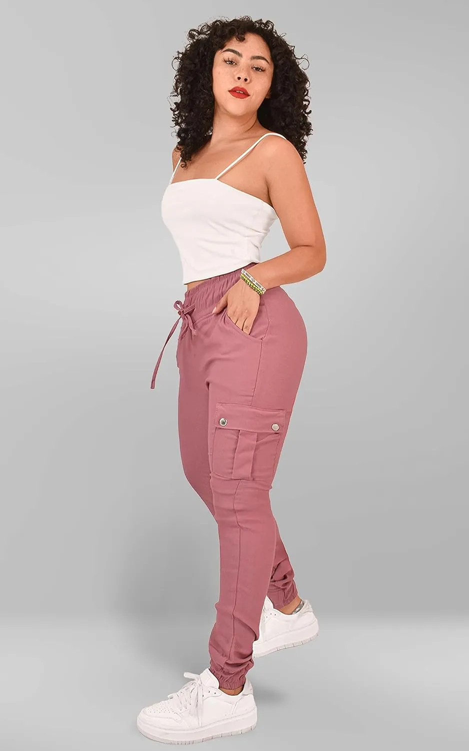 Women's Cargo Pants Hiking Joggers Summer Lightweight Quick Dry Athletic Outdoor Sports Sweatpants Travel Casual Button