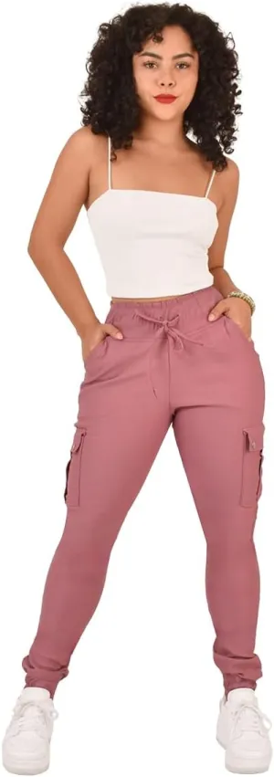 Women's Cargo Pants Hiking Joggers Summer Lightweight Quick Dry Athletic Outdoor Sports Sweatpants Travel Casual Button