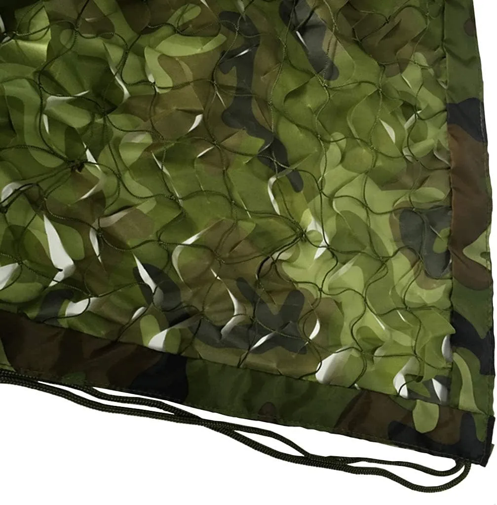 Woodland Camo Net UV Resistant Shade Military Lightweight Durable Camouflage Net for Sunshade Decoration Hunting Blind Shooting Camping Photography