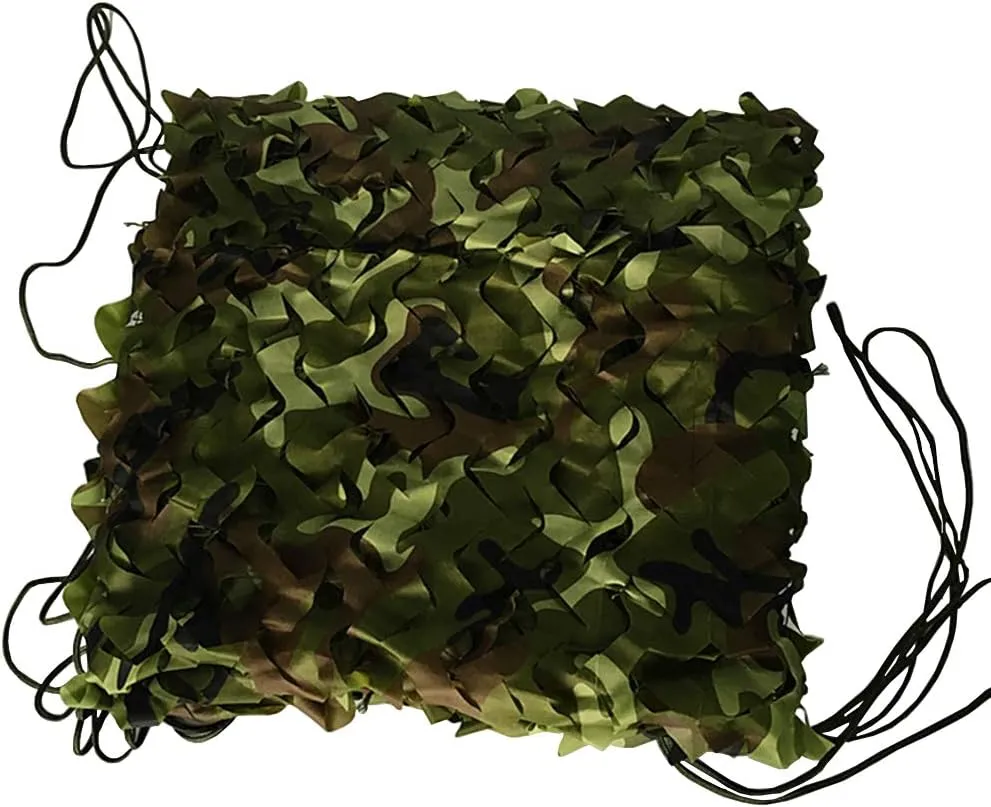 Woodland Camo Net UV Resistant Shade Military Lightweight Durable Camouflage Net for Sunshade Decoration Hunting Blind Shooting Camping Photography