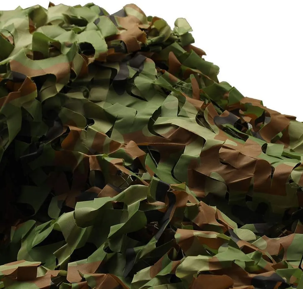 Woodland Camo Net UV Resistant Shade Military Lightweight Durable Camouflage Net for Sunshade Decoration Hunting Blind Shooting Camping Photography