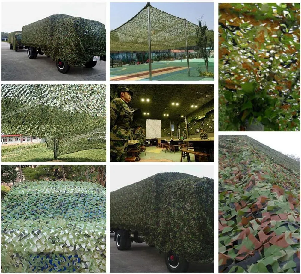 Woodland Camouflage Net Military Desert Camo Netting Camping Hunting Blind Shooting Camping Photography Jungle Sunscreen Netting UV Resistant Shade Army Mesh Nets