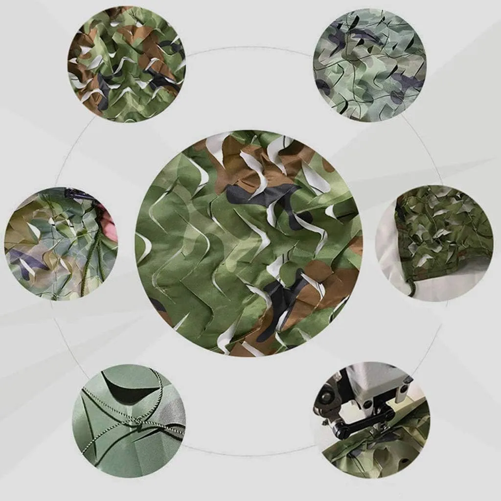 Woodland Camouflage Net Military Desert Camo Netting Camping Hunting Blind Shooting Camping Photography Jungle Sunscreen Netting UV Resistant Shade Army Mesh Nets