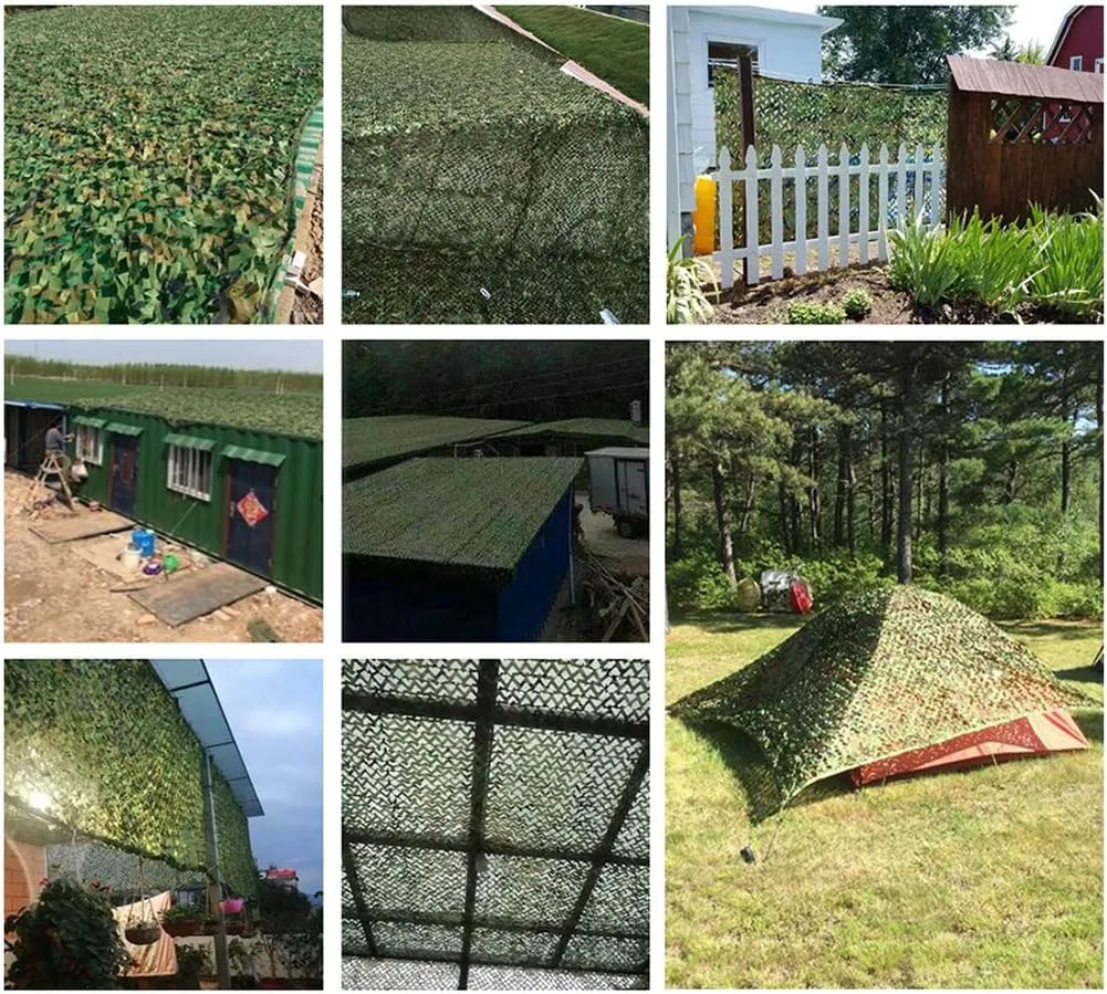 Woodland Camouflage Net Oxford Polyester UV Resistant Shade Camo Netting Hunting Camping Shooting Blind Hide Army Sunshade Decoration