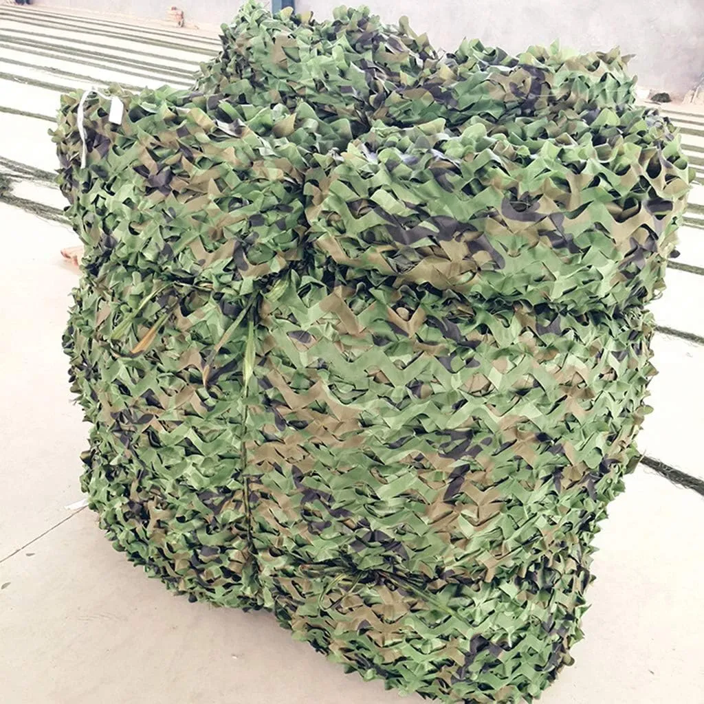 Woodland Camouflage Net Oxford Polyester UV Resistant Shade Camo Netting Hunting Camping Shooting Blind Hide Army Sunshade Decoration
