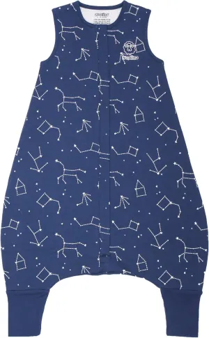 Woolino 4 Season Baby Sleep Bag with feet, Australian Merino Wool and Organic Cotton, 6-18 Months, NightSky