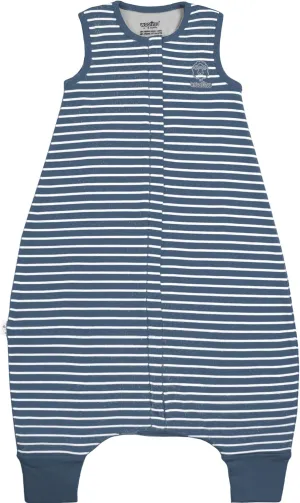 Woolino 4 Season Baby Sleep Bag with Feet Holes, Australian Merino Wool and Organic Cotton, Toddler Sleeping Bag, 18-36mo, Navy Blue