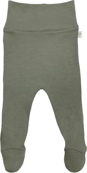 Woolino Baby Footed Romper Pants, 100% Merino Wool Baby Pants, Newborn Pants with Footies for Infant Boy & Girl