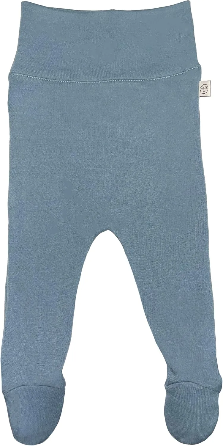 Woolino Baby Footed Romper Pants, 100% Merino Wool Baby Pants, Newborn Pants with Footies for Infant Boy & Girl