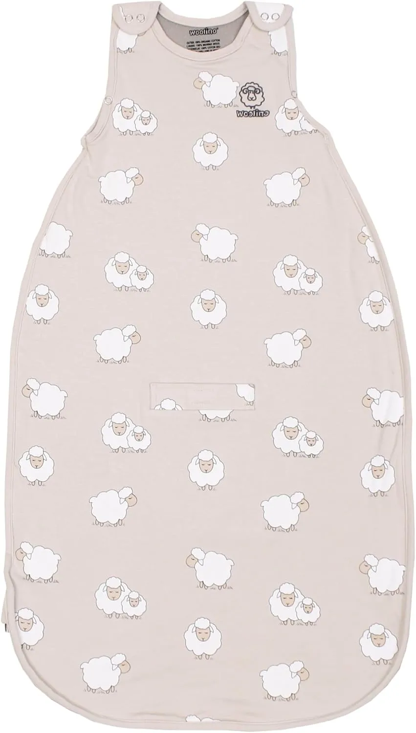 Woolino Toddler Sleeping Bag, 4 Season, Merino Wool and Organic Cotton Baby Wearable Blanket, 2-4 Years