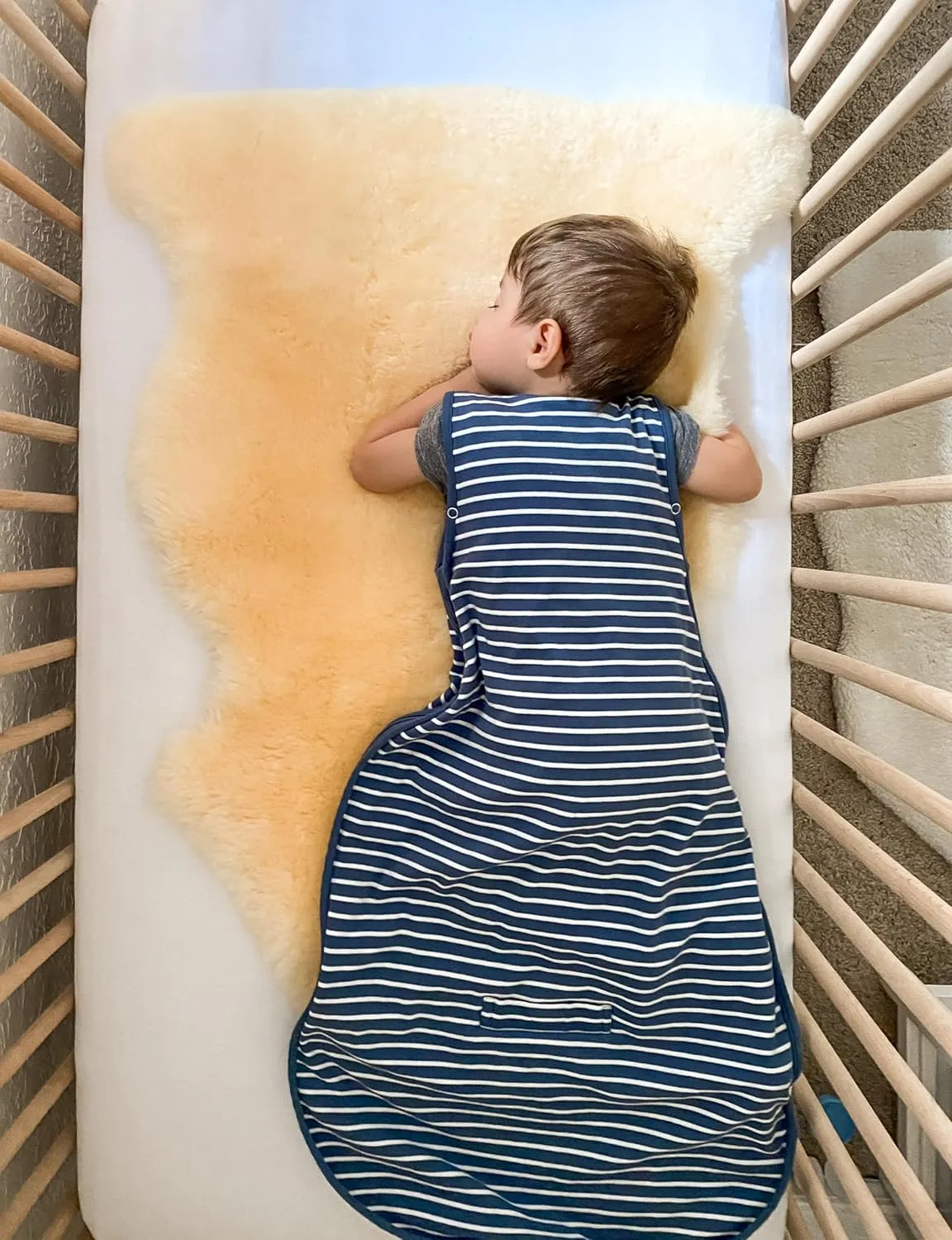 Woolino Toddler Sleeping Bag, 4 Season, Merino Wool and Organic Cotton Baby Wearable Blanket, 2-4 Years