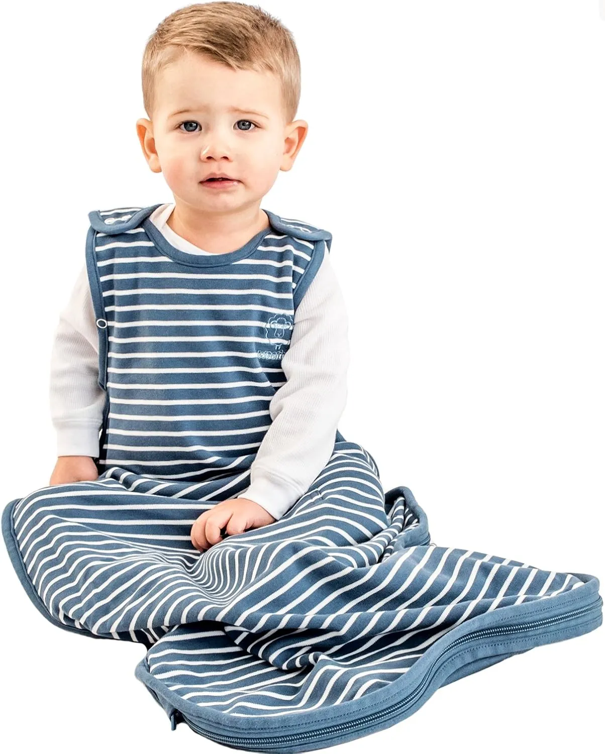 Woolino Toddler Sleeping Bag, 4 Season, Merino Wool and Organic Cotton Baby Wearable Blanket, 2-4 Years